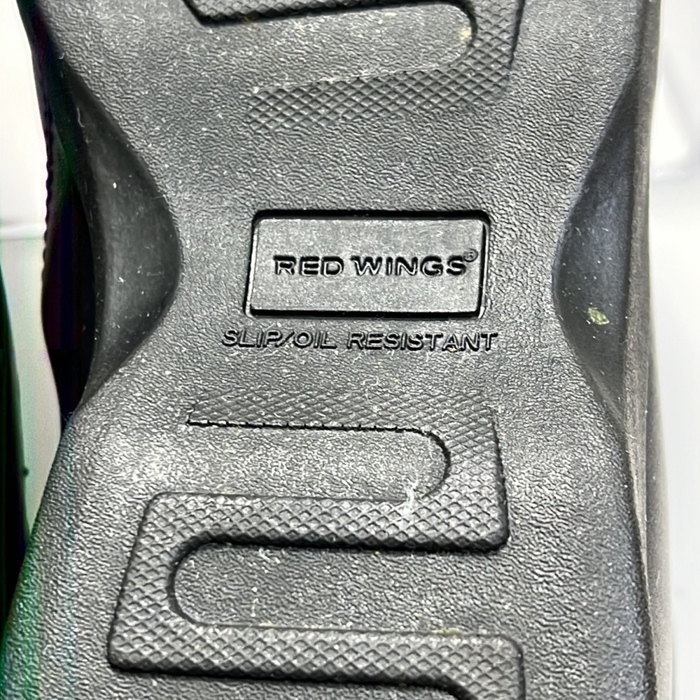RED Wings  style # 2333 Black Leather steel toe skip resistant shoe size 7.5 - Picture 11 of 16